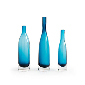 Botella Set of 3 Vases / Mediterranean Blue-Villa & House-Blue Hand Home