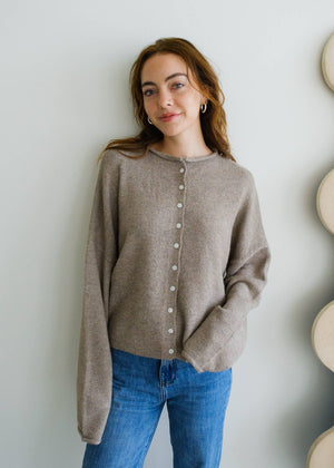 Mocha Piper Cardigan-Blue Hand Home
