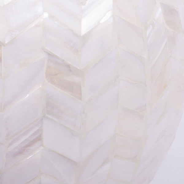 Chevron Mother of Pearl Table Lamp-Blue Hand Home
