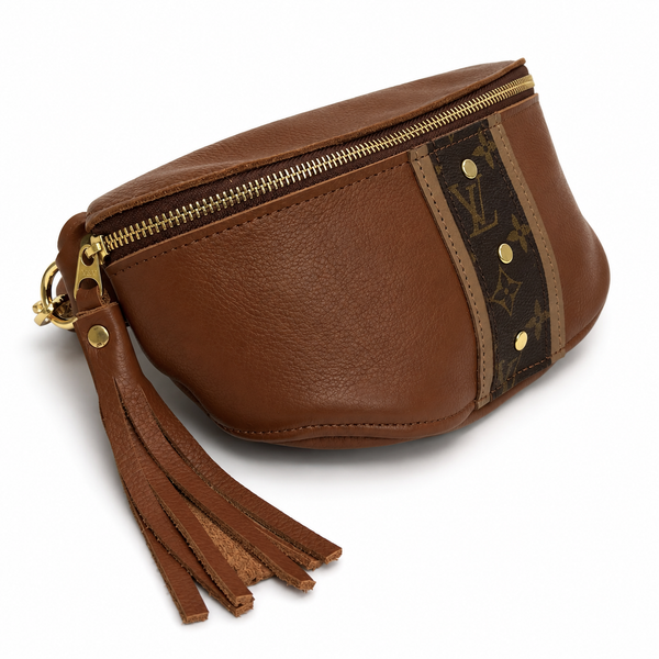 Britt Belt Bag In Sienna Leather | Upcycled Lv