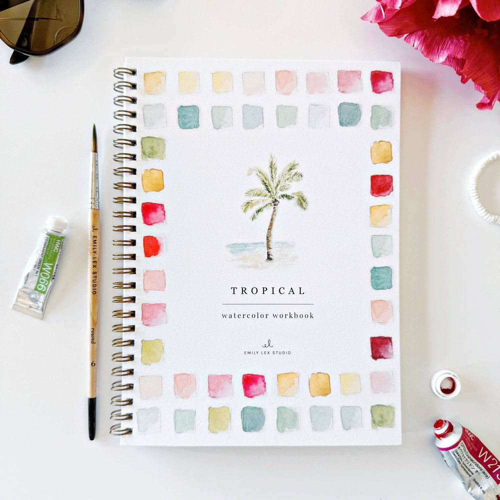 Tropical watercolor workbook-Blue Hand Home