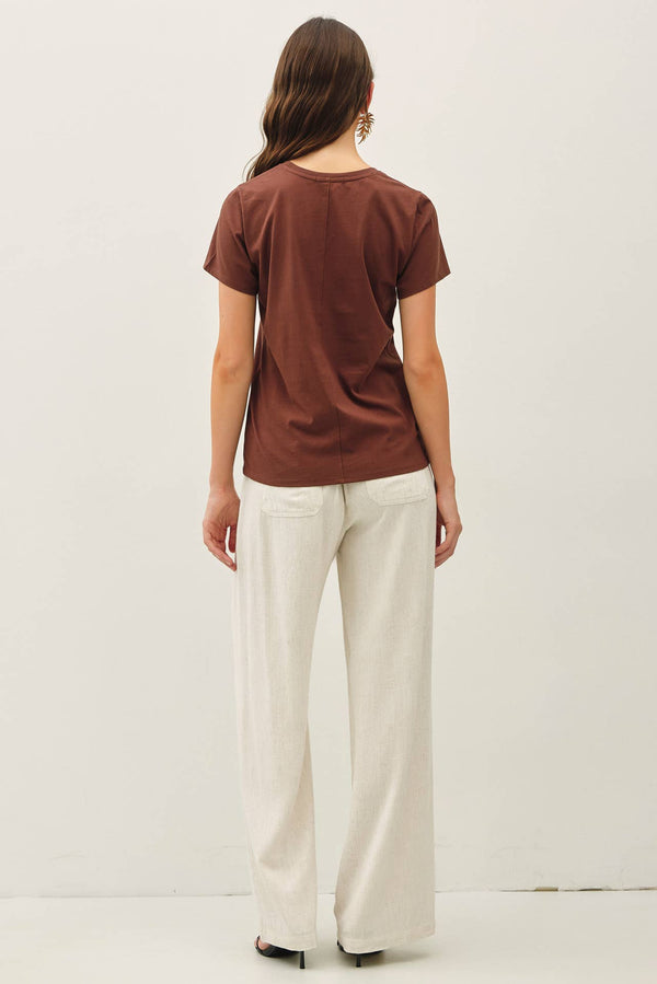 Cotton Jersey V-Neck T-Shirts