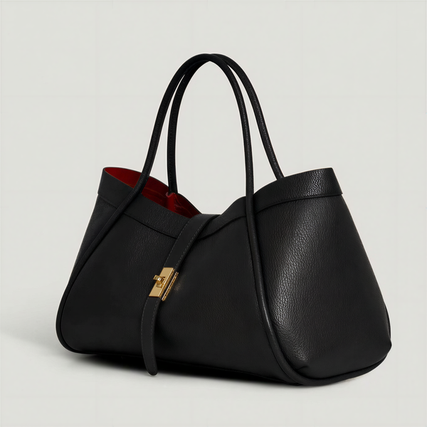 Elegant Large Genuine Leather Bag Made In Italy – 45x25x20