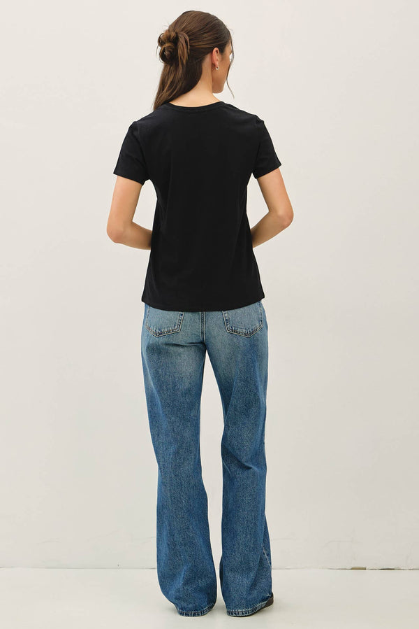 Cotton Jersey V-Neck T-Shirts