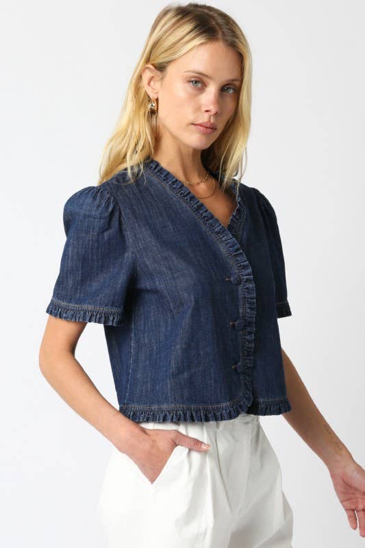Isela Denim Shirt-Blue Hand Home