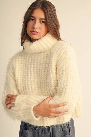 3319ik Cozy Ribbed Turtleneck Sweater