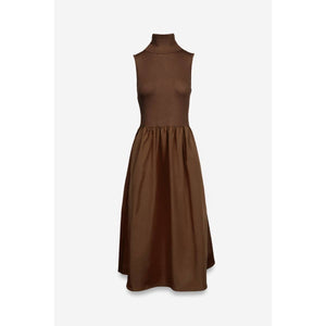 Sleeveless Mock Neck Maxi Dress-Blue Hand Home