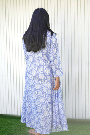 Calypso Addison Dress Lt. Blue-Blue Hand Home