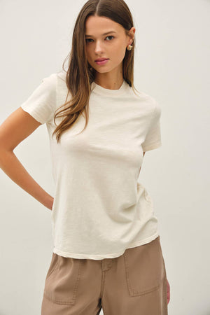 Classic Cut Acid Wash Cotton T-Shirt-Blue Hand Home