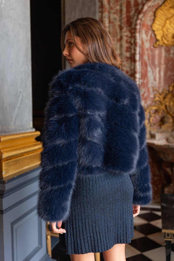 Paula short faux fur jacket - Y168