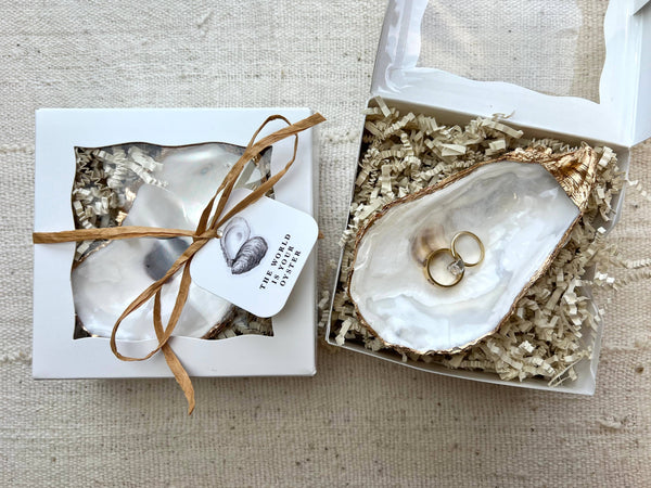 Oyster Ring Dish-Blue Hand Home