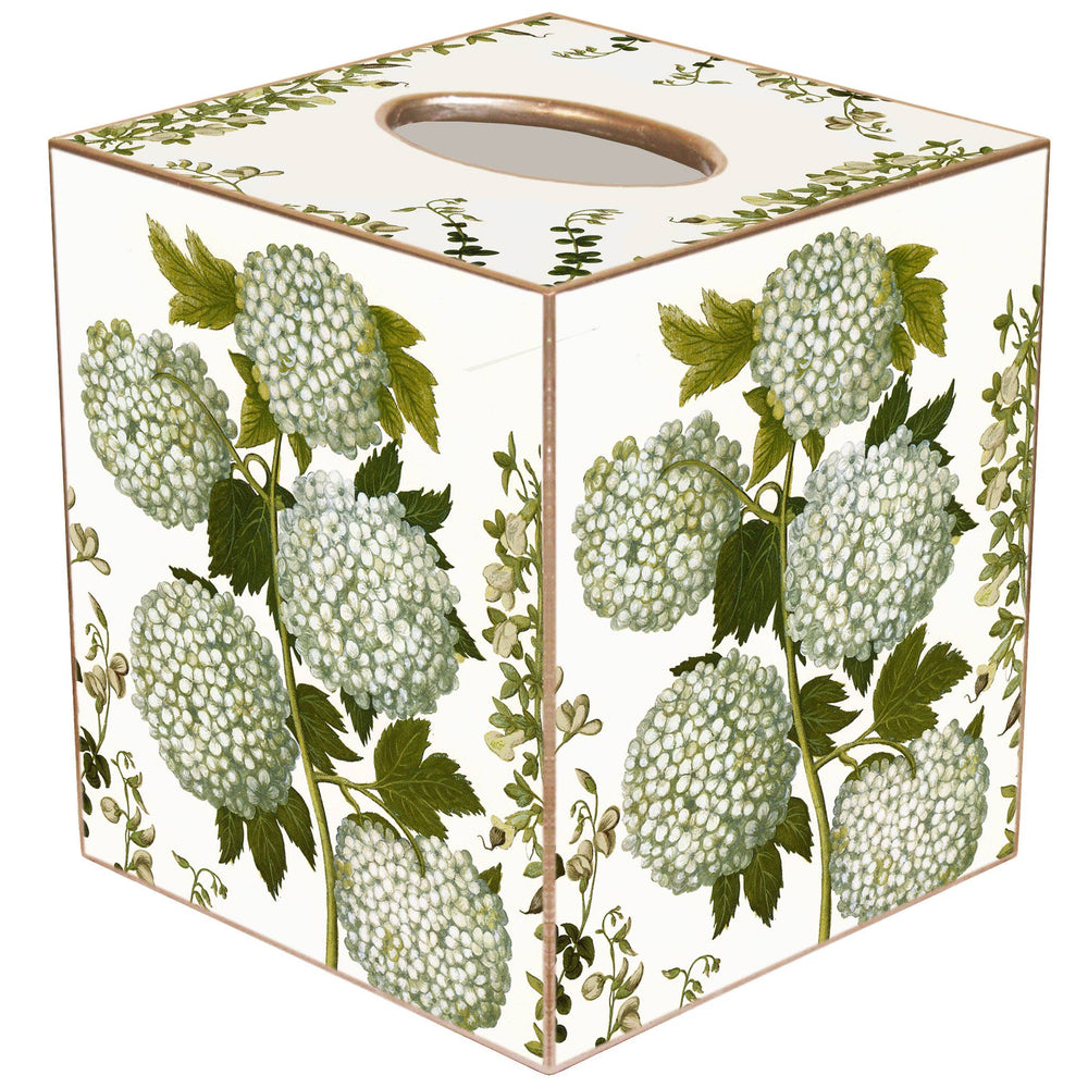 TB399 Pale Hydrangeas Tissue Box Cover-Blue Hand Home