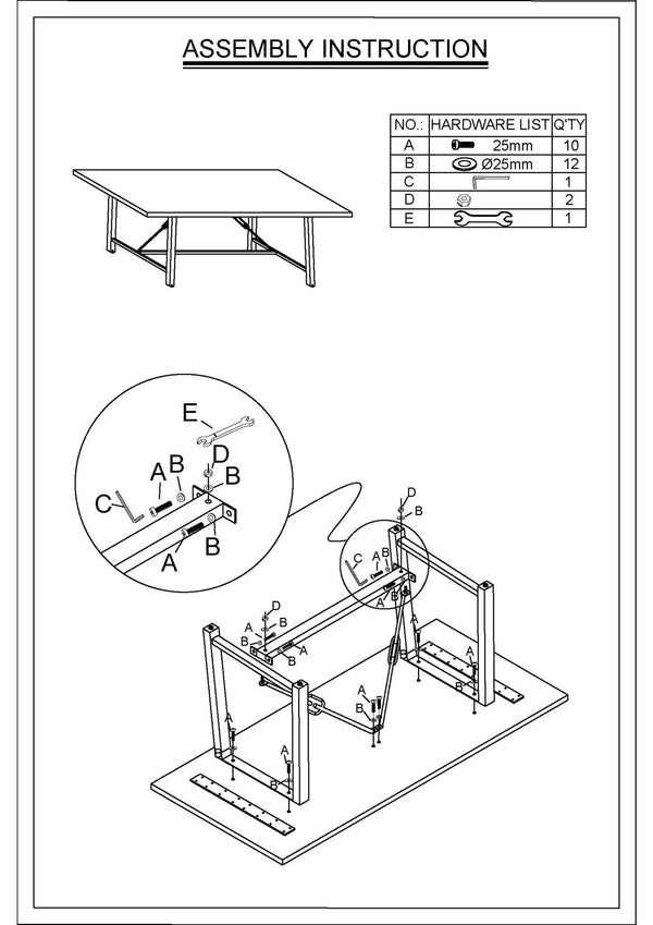 Cam 94" Dining Table-Blue Hand Home
