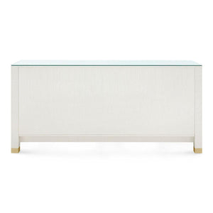 Camden Extra Large 8-Drawer with Glass Top, Sand White