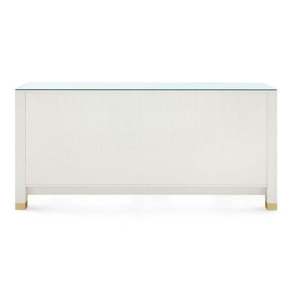 Camden Extra Large 8-Drawer with Glass Top, Sand White