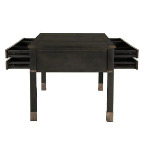 Campaign Partner Desk-Noir Furniture-Blue Hand Home