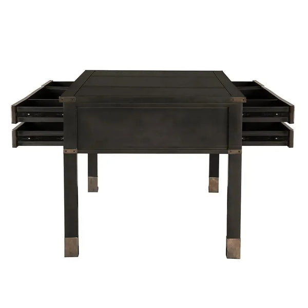 Campaign Partner Desk-Noir Furniture-Blue Hand Home