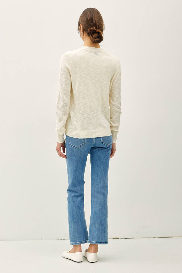 Cotton Slub Button Up Cardigan-Blue Hand Home