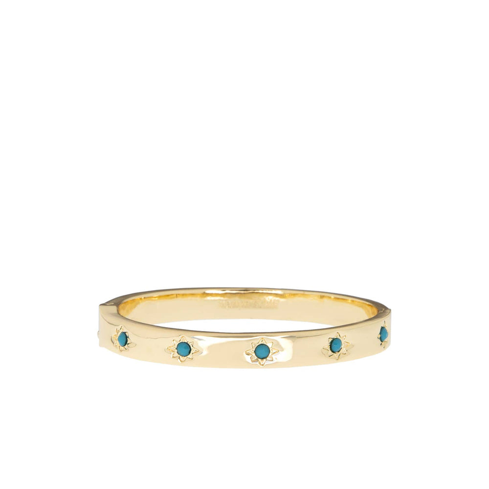 Crystal starburst hinged bangle-Blue Hand Home