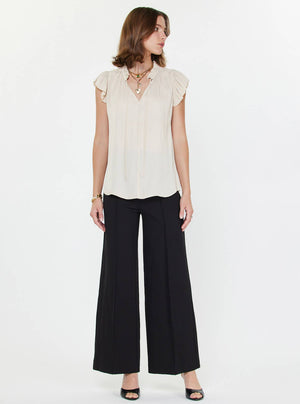 Margot Pleated Sleeve Blouse-Blue Hand Home