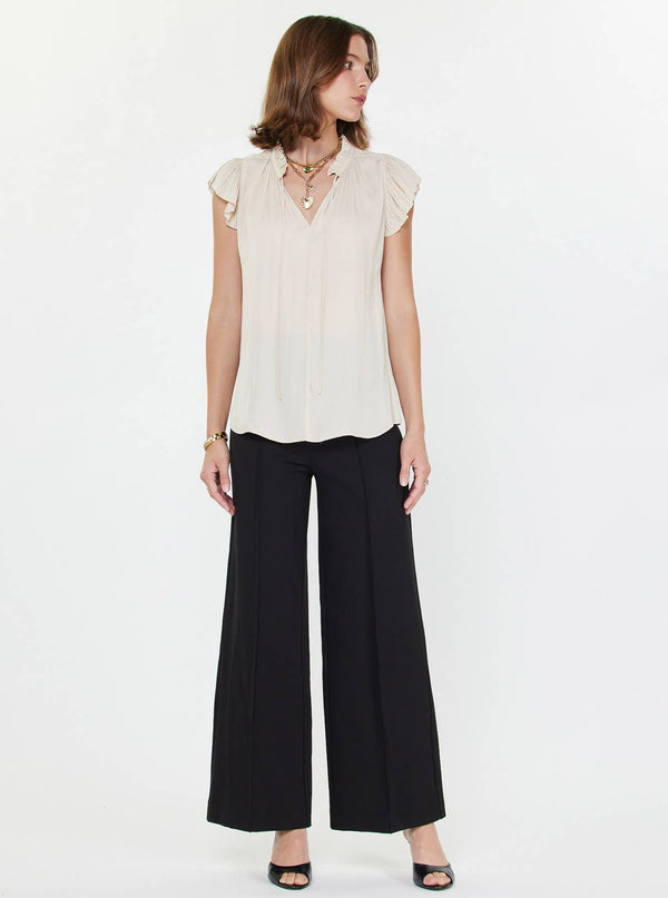 Margot Pleated Sleeve Blouse-Blue Hand Home