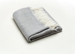 402 - Fringed Herringbone Throws-Blue Hand Home