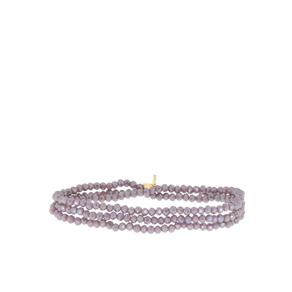 Mini stretch crystal beaded wrap bracelet-Blue Hand Home