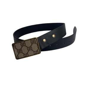 Boujee Belt | Upcycled Gucci & Leather-Blue Hand Home