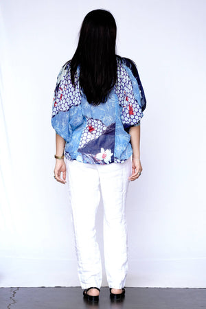 Indigo Mosaic Top - Blue Multi