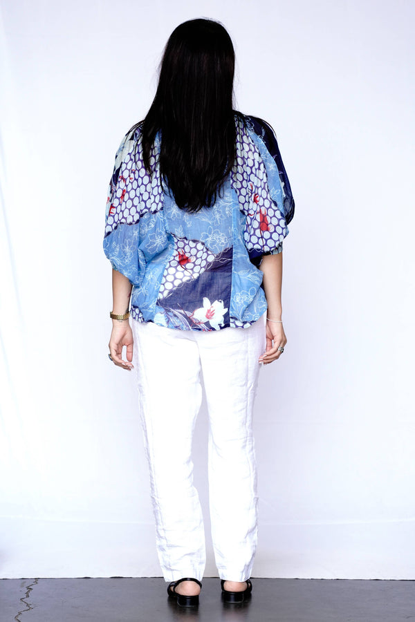 Indigo Mosaic Top - Blue Multi
