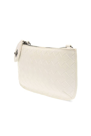 Faux Wide Woven Mini Crossbody Wristlet Clutch-Blue Hand Home