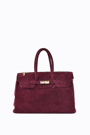 ELIZABETH BAG IN SUEDE-Blue Hand Home