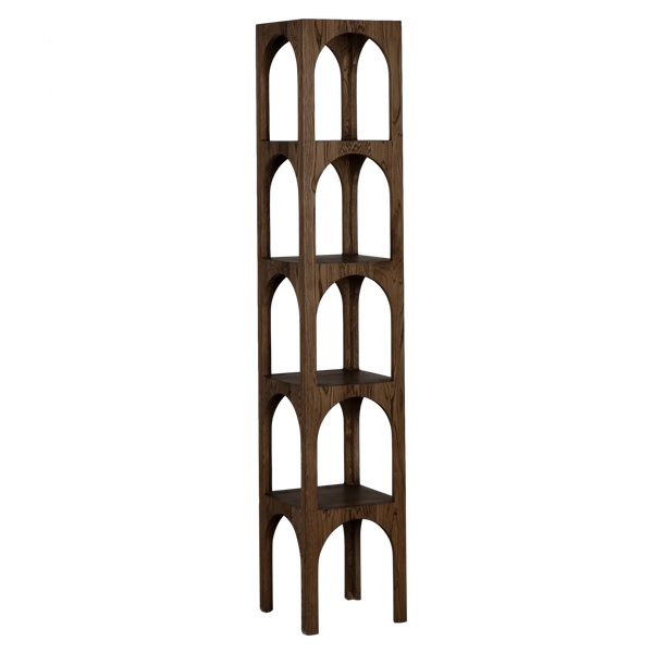 Charlotte Bookcase, large, RO, Whiskey - 16x16x85-Blue Hand Home