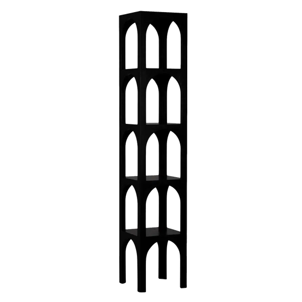 Charlotte Bookcase, large, RO, Black - 16x16x85-Blue Hand Home