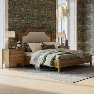 Chelsea Upholstered Bed King-Blue Hand Home