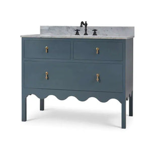 Chloe Single Vanity w/ Sink & Marble Top-Blue Hand Home
