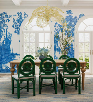 Chloe Rectangular Dining Table 85''-Blue Hand Home