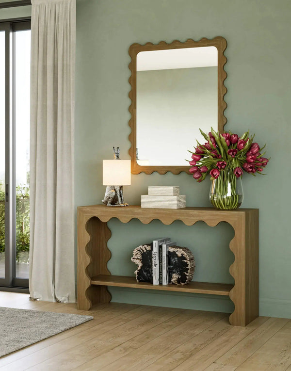 Chloe Square Mirror-Blue Hand Home