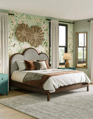 Chloe Upholstered Bed King-Blue Hand Home