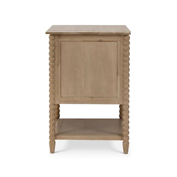 Cholet 2 Drawer Bedside Table w/ Shelf-Blue Hand Home