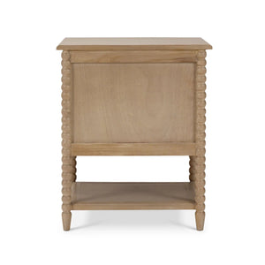 Cholet 2 Drawer Bedside Table w/ Shelf-Blue Hand Home