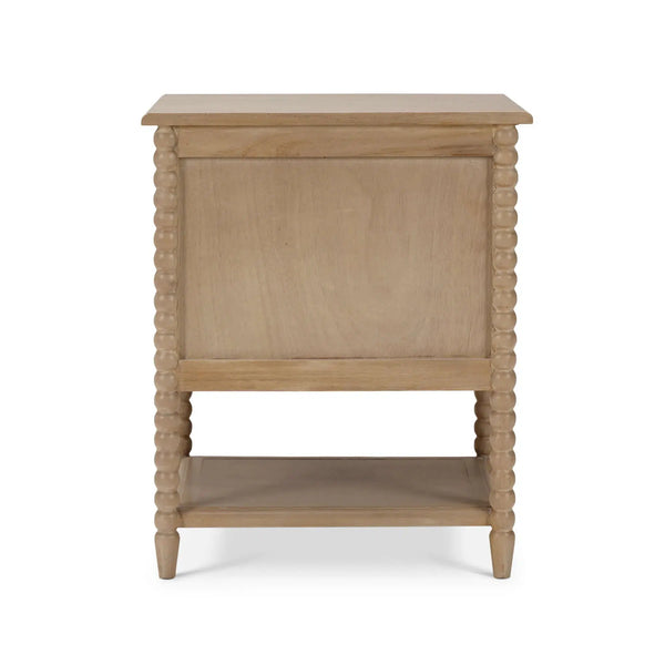 Cholet 2 Drawer Bedside Table w/ Shelf-Blue Hand Home