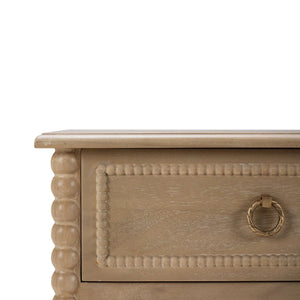 Cholet 2 Drawer Bedside Table w/ Shelf-Blue Hand Home