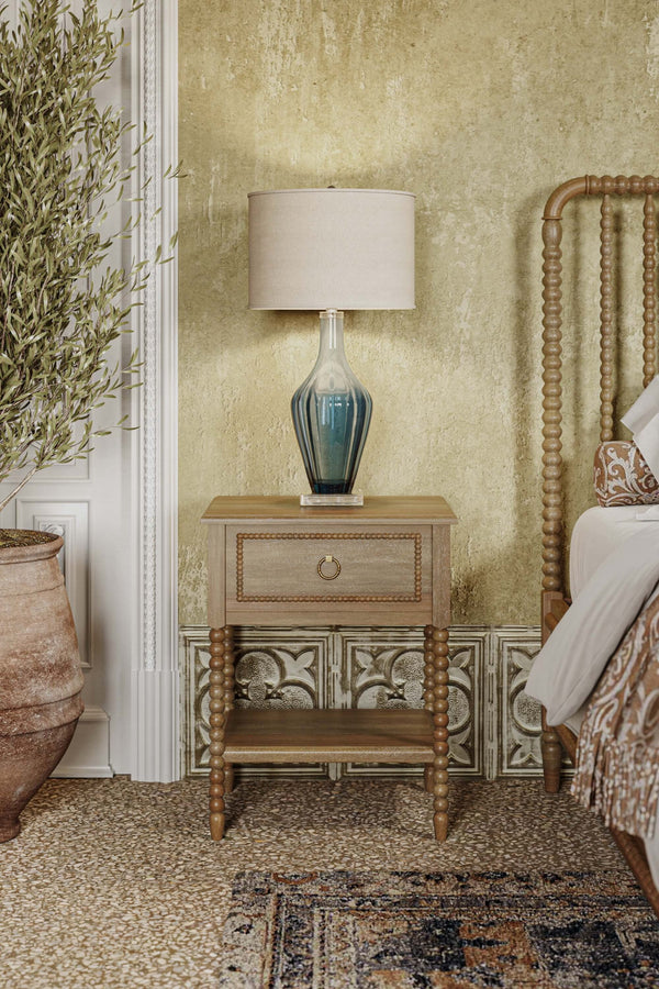 Cholet Bedside Table-Blue Hand Home