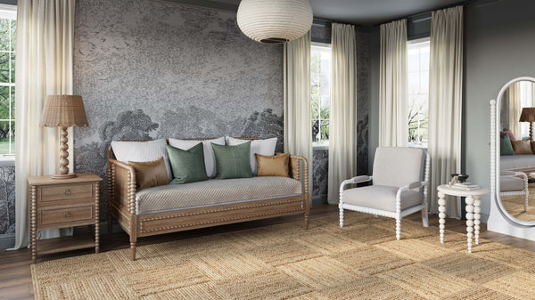 Cholet Twin Daybed In Straw Wash-Blue Hand Home