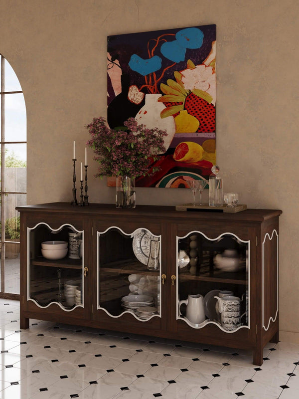 Chloe Sideboard w/ Glass Door-Blue Hand Home