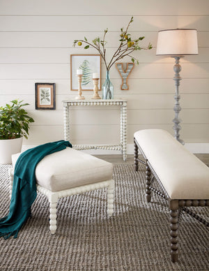 Cholet Ottoman-Blue Hand Home
