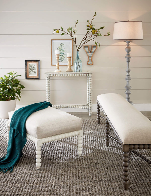 Cholet Ottoman-Blue Hand Home