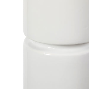Charles Lamp Without Shade, Ivory Frost
