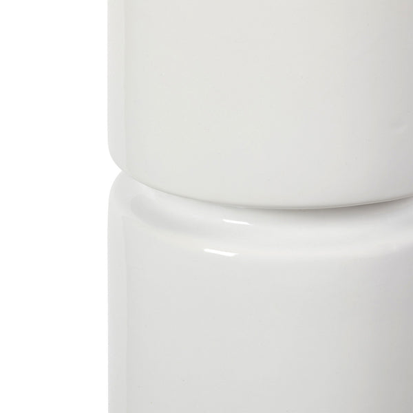 Charles Lamp Without Shade, Ivory Frost